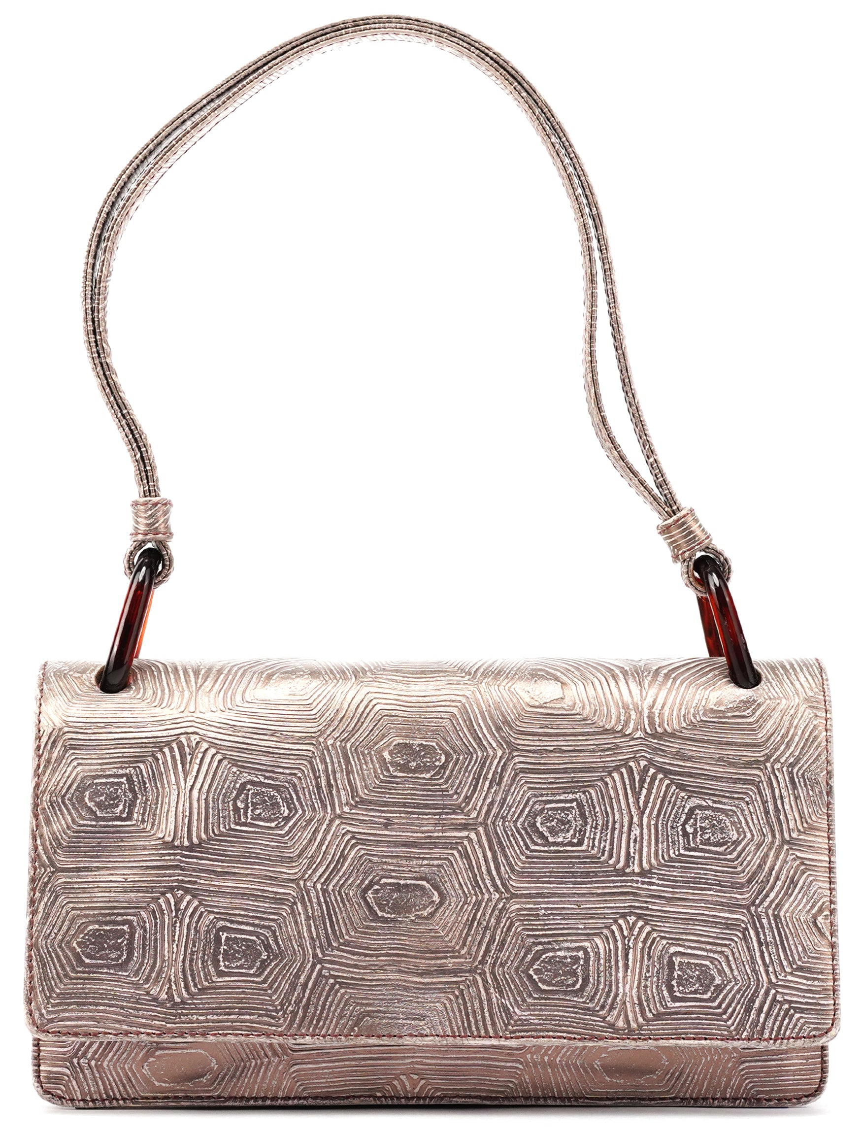 Prada 1996 Borsa a spalla Tartaruga Mordo in pelle lilla