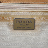 Prada 1996 Tan Madras Swing Leather Top Handle Bag
