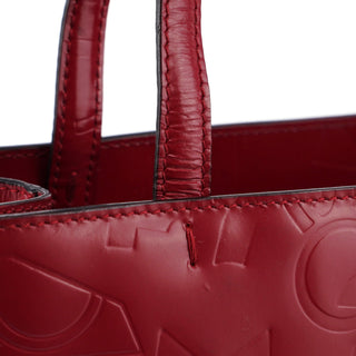 Prada 1997 Burgundy Spazzolato Embossed Tote