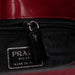 Prada 1997 Burgundy Spazzolato Embossed Tote