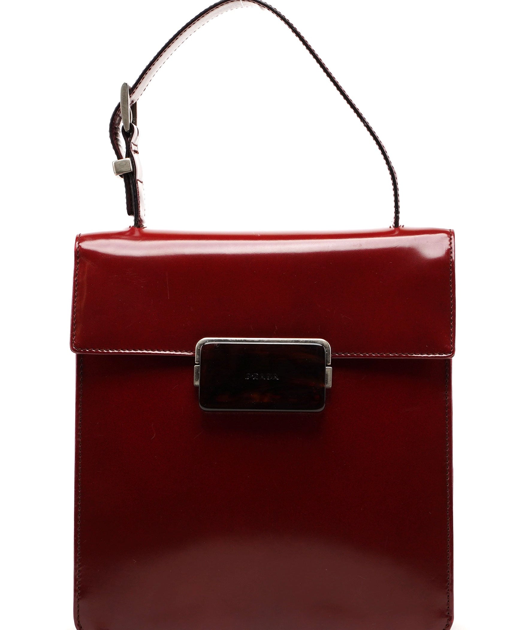 Prada 1997 Burgundy Spazzolato Gradient Bag