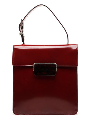 Prada 1997 Burgundy Spazzolato Gradient Bag