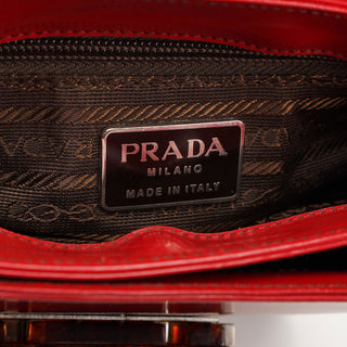 Prada 1997 Burgundy Spazzolato Gradient Bag