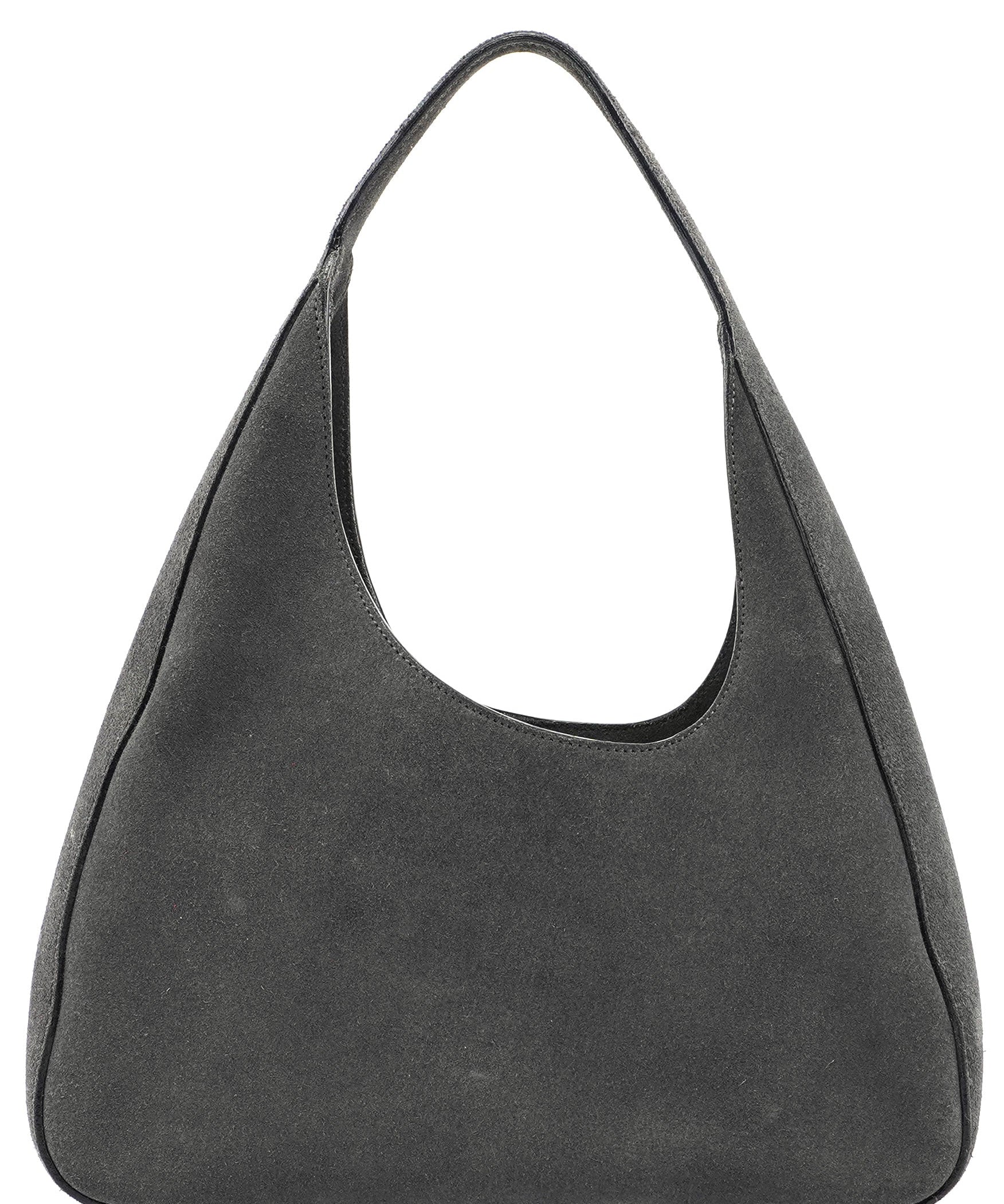 Prada 1998 Anthracite Suede Asimetric Bag