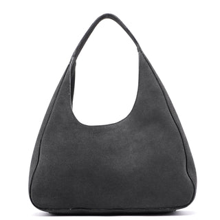 Prada 1998 Anthracite Suede Asimetric Bag