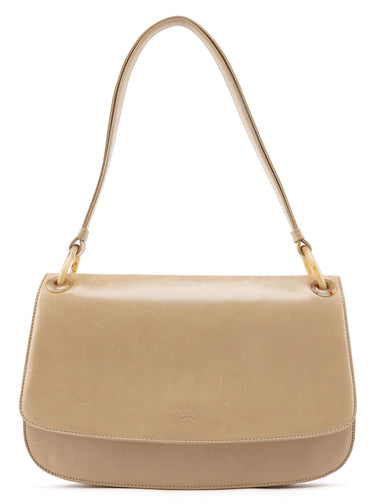 Prada 1998 Beige Madras Swing Shoulder Bag