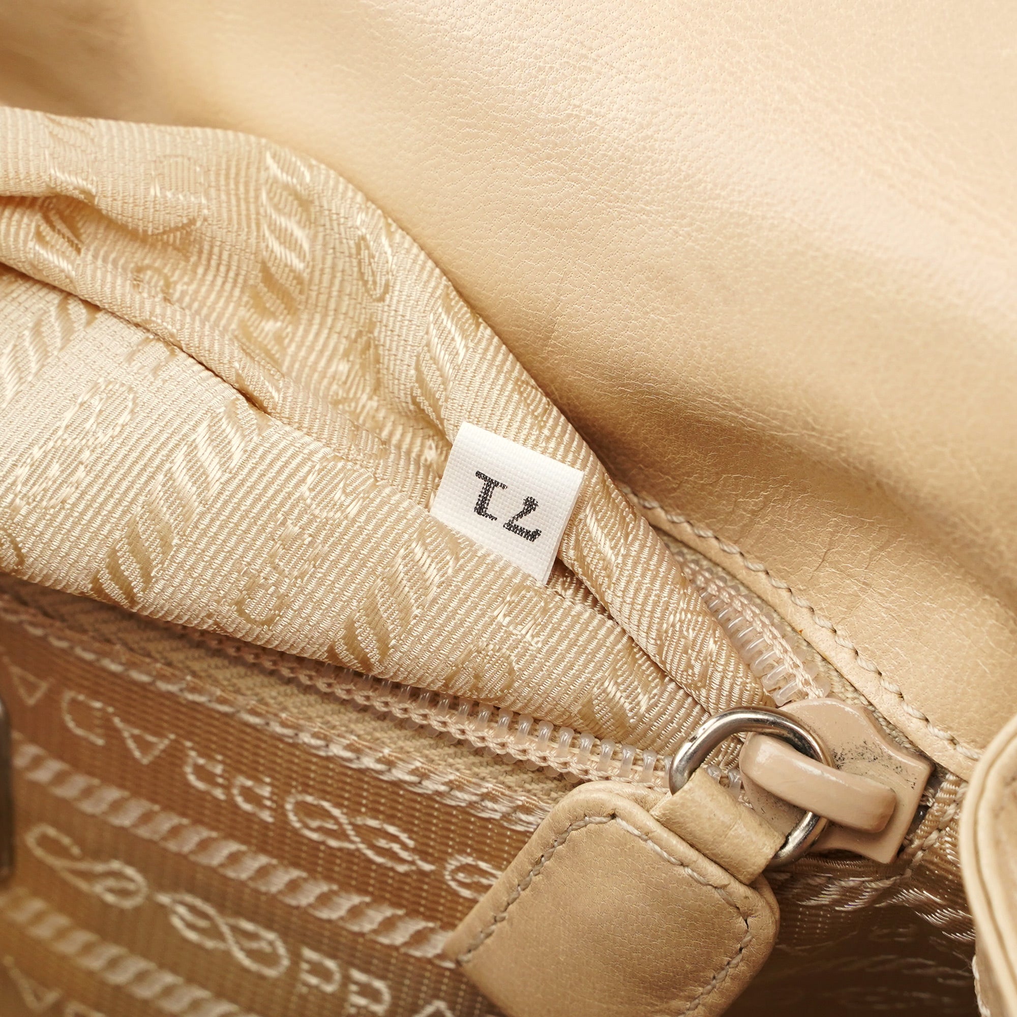 Prada 1998 Beige Madras Swing Shoulder Bag