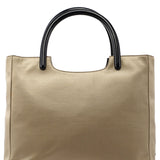 Prada 1998 Beige Satin Plastic Tote