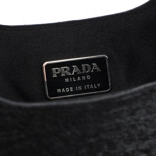 Prada 1998 Black Astrakhan Plastic Tote