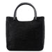 Prada 1998 Black Astrakhan Plastic Tote