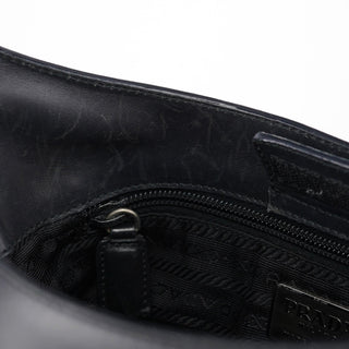 Prada 1998 Black Calfskin Acetate Shoulder Bag