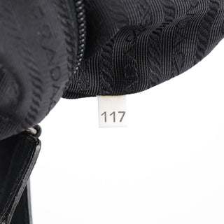 Prada 1998 Black Calfskin Acetate Shoulder Bag