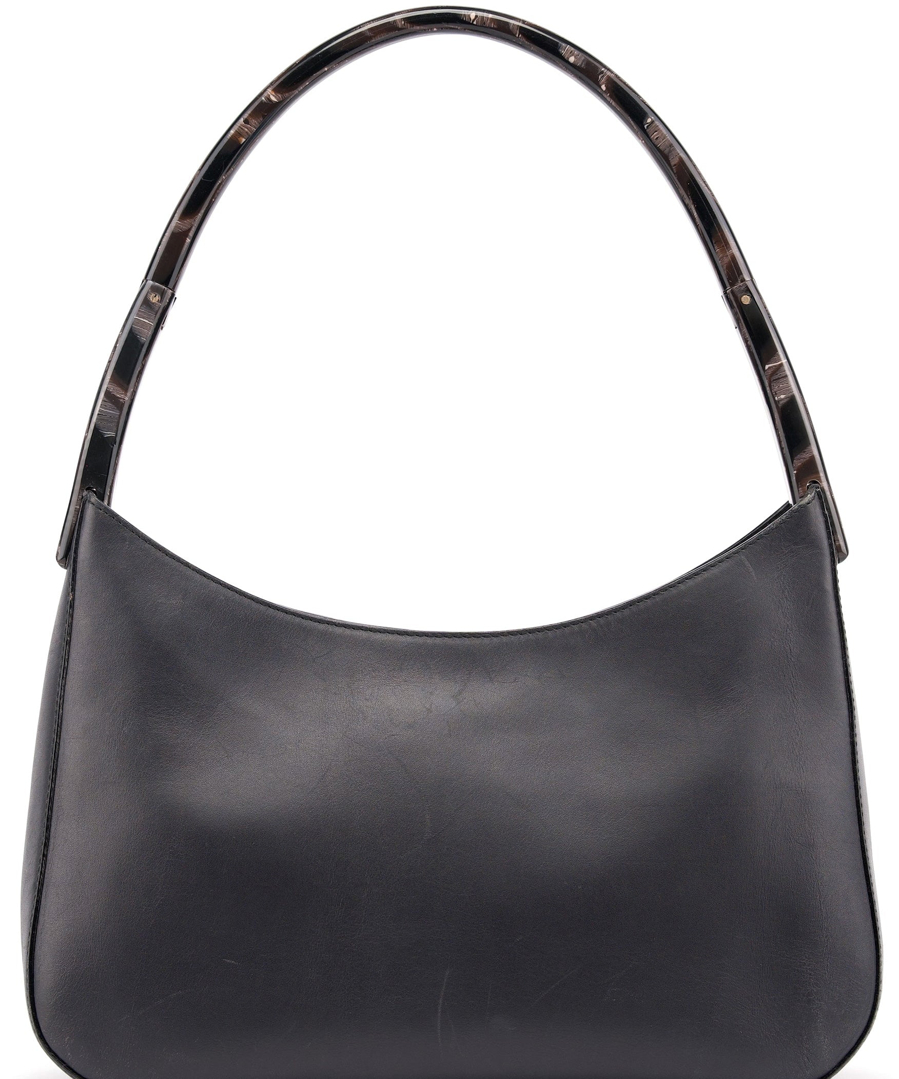 Prada 1998 Black Calfskin Acetate Shoulder Bag