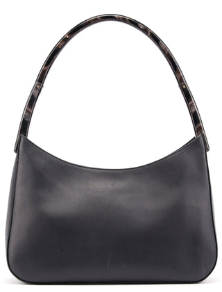 Prada 1998 Black Calfskin Acetate Shoulder Bag