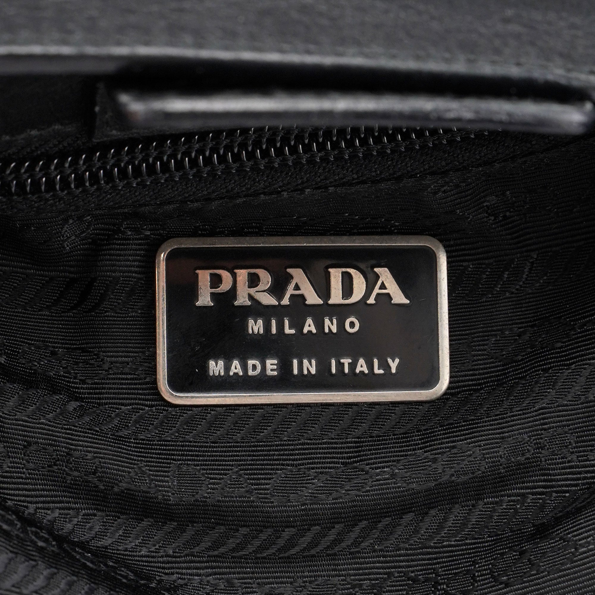 Prada 1998 Black Calfskin Plastic Shoulder Bag