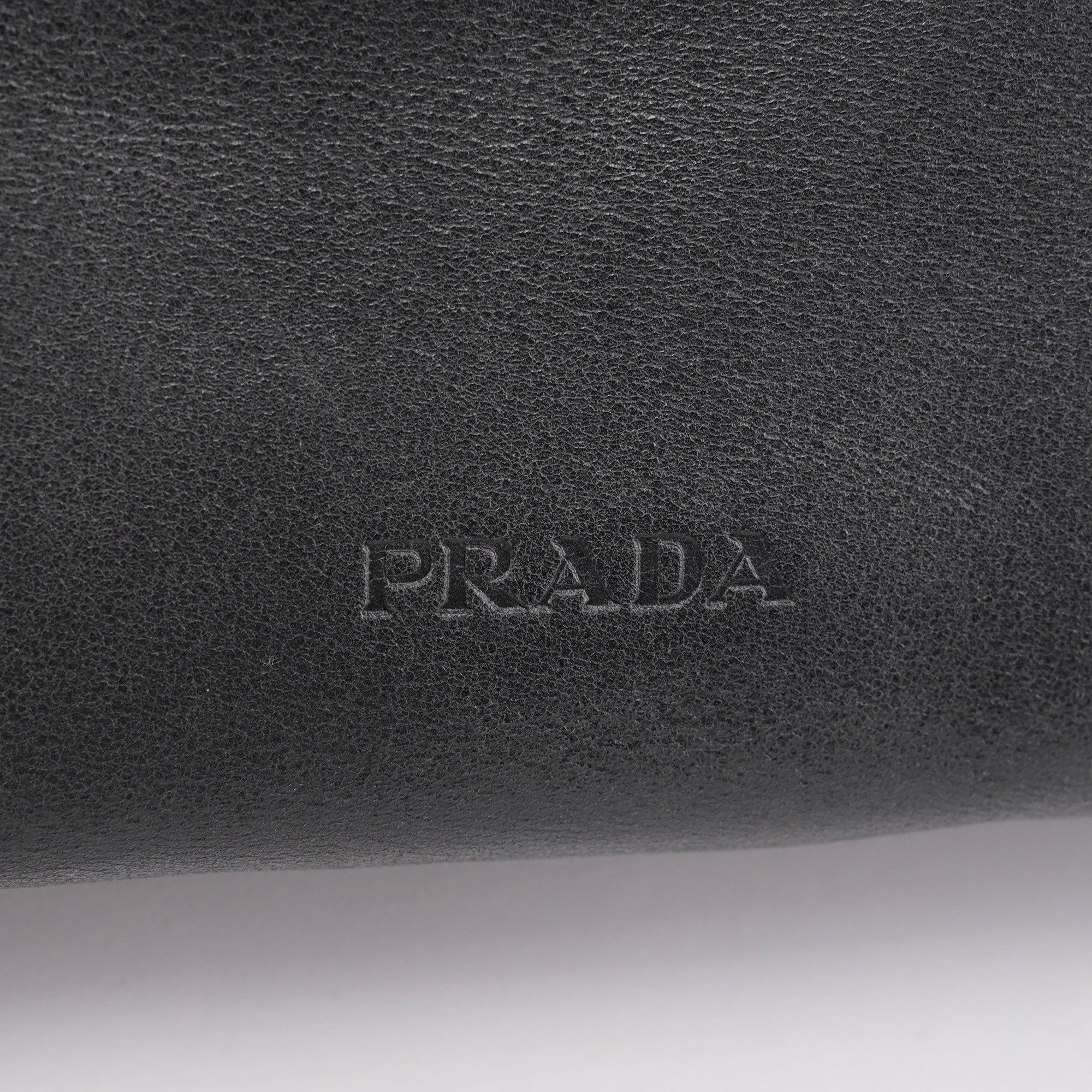 Prada 1998 Black Calfskin Plastic Shoulder Bag