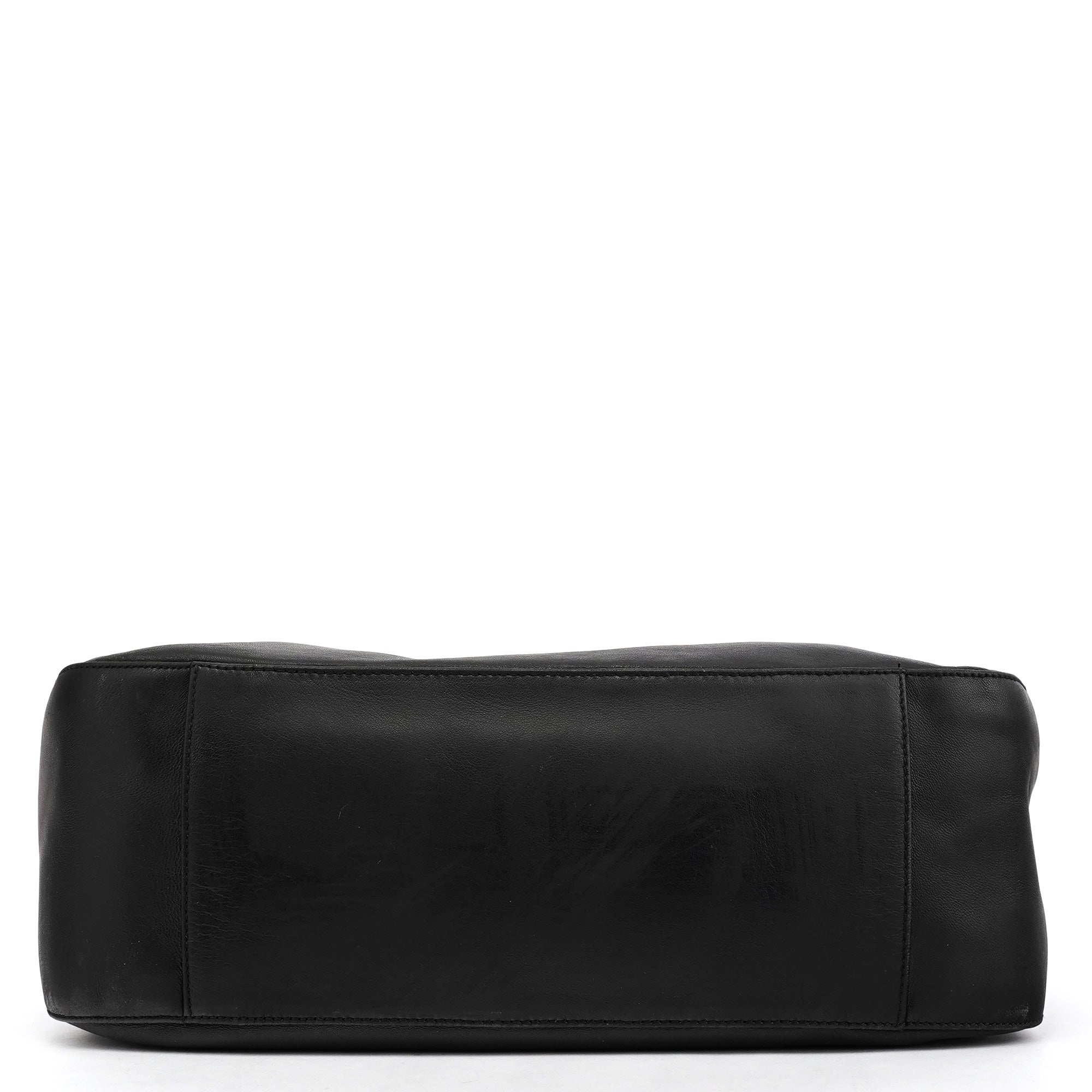 Prada 1998 Black Calfskin Vitello Plex Shoulder Bag