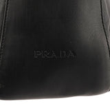Prada 1998 Black Calfskin Vitello Plex Shoulder Bag