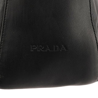 Prada 1998 Black Calfskin Vitello Plex Shoulder Bag