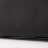 Prada 1998 Black Nappa Leather Plastic Shoulder Bag