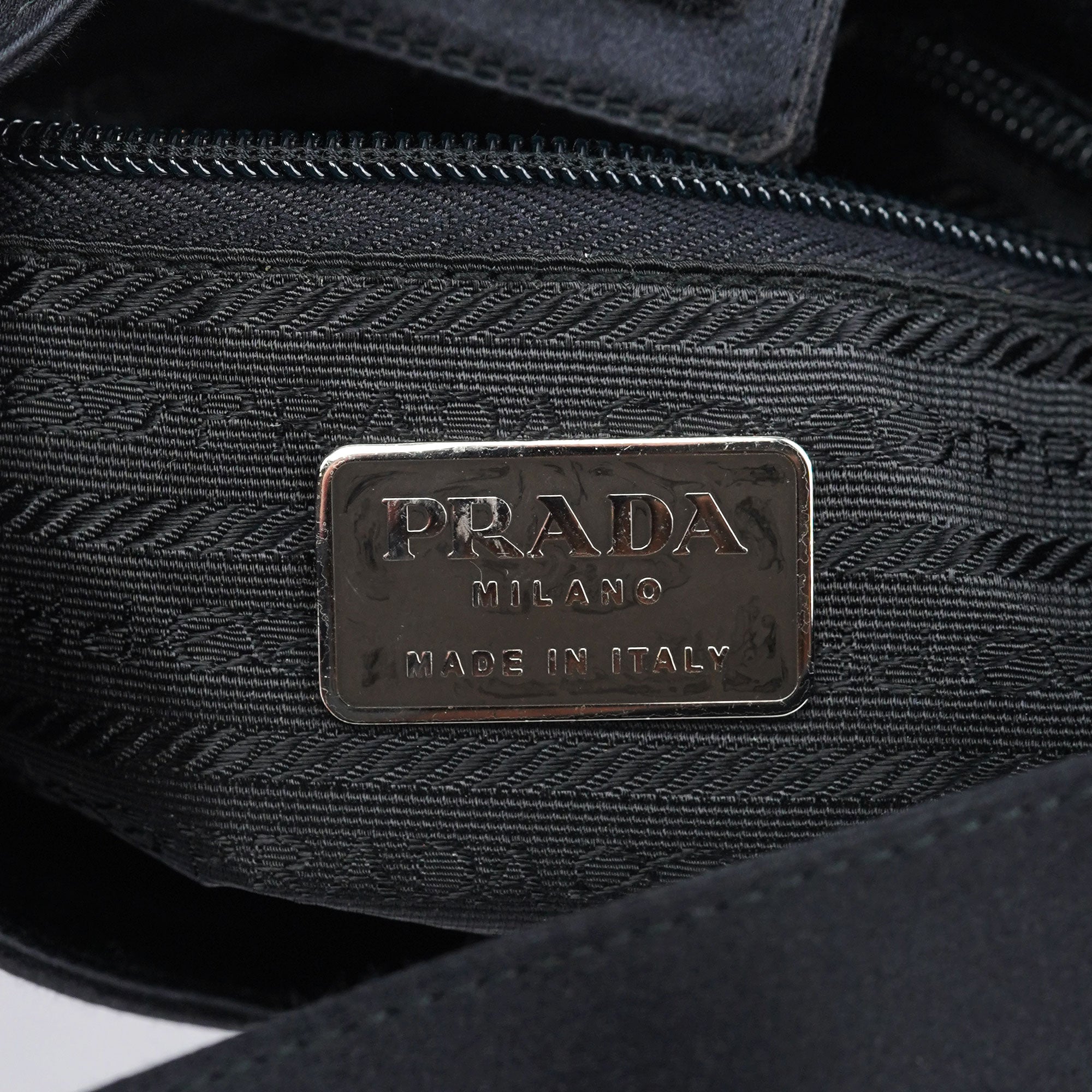 Prada 1998 Black Satin Asim Shoulder Bag