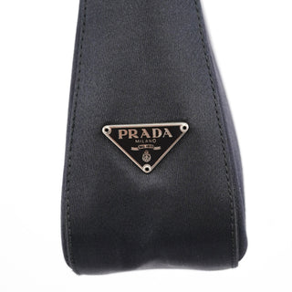 Prada 1998 Black Satin Hobo Shoulder Bag