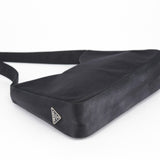 Prada 1998 Black Satin Hobo Shoulder Bag