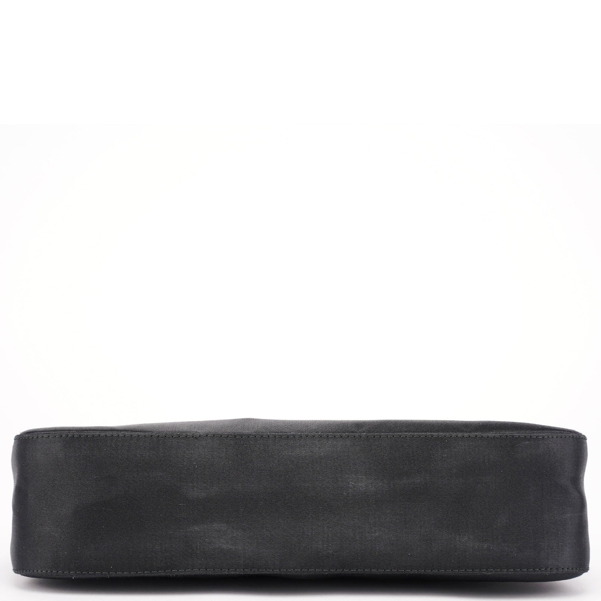 Prada 1998 Black Satin Hobo Shoulder Bag