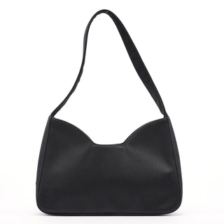 Prada 1998 Black Satin Hobo Shoulder Bag