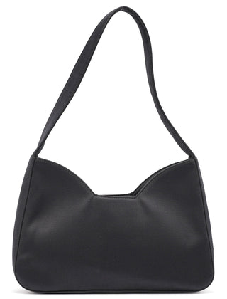 Prada 1998 Black Satin Hobo Shoulder Bag