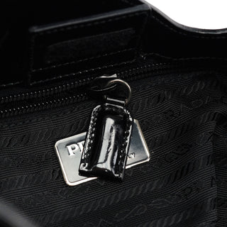 Prada 1998 Black Spazzolato Asim Shoulder Bag