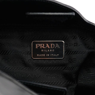 Prada 1998 Black Spazzolato Asim Shoulder Bag