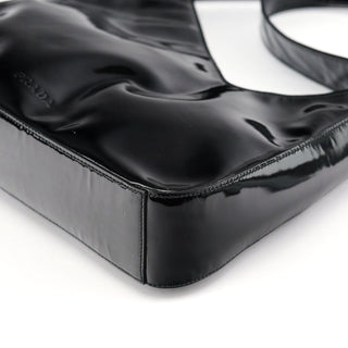 Prada 1998 Black Spazzolato Asim Shoulder Bag