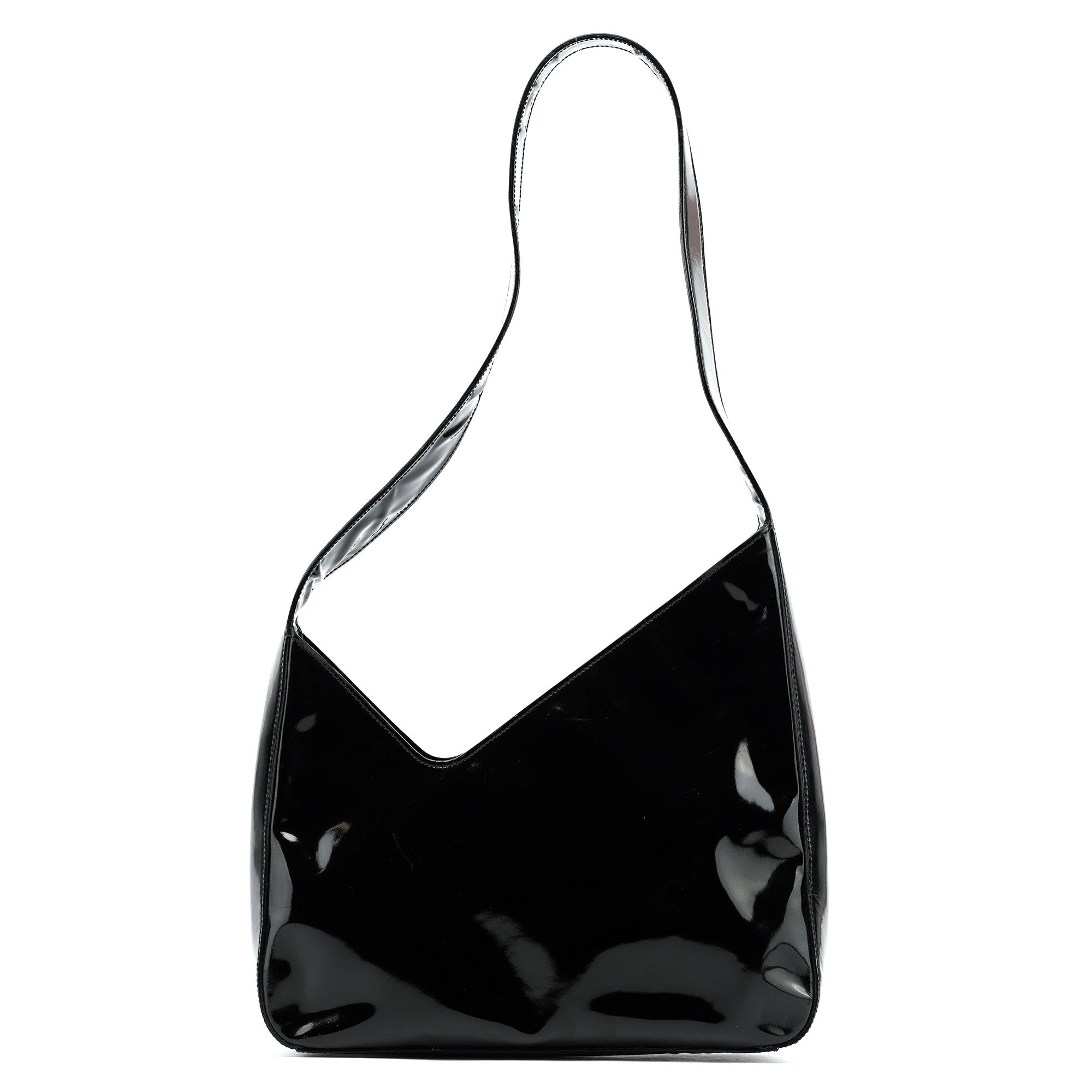 Prada 1998 Black Spazzolato Asim Shoulder Bag