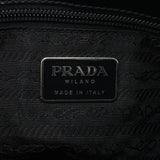 Prada 1998 Sac cabas Spazzolato en cuir verni noir à anses en plastique