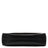 Prada 1998 Sac cabas Spazzolato en cuir verni noir à anses en plastique