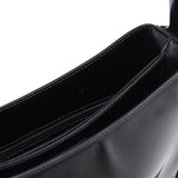 Prada 1998 Black Spazzolato Plastic Shoulder Bag