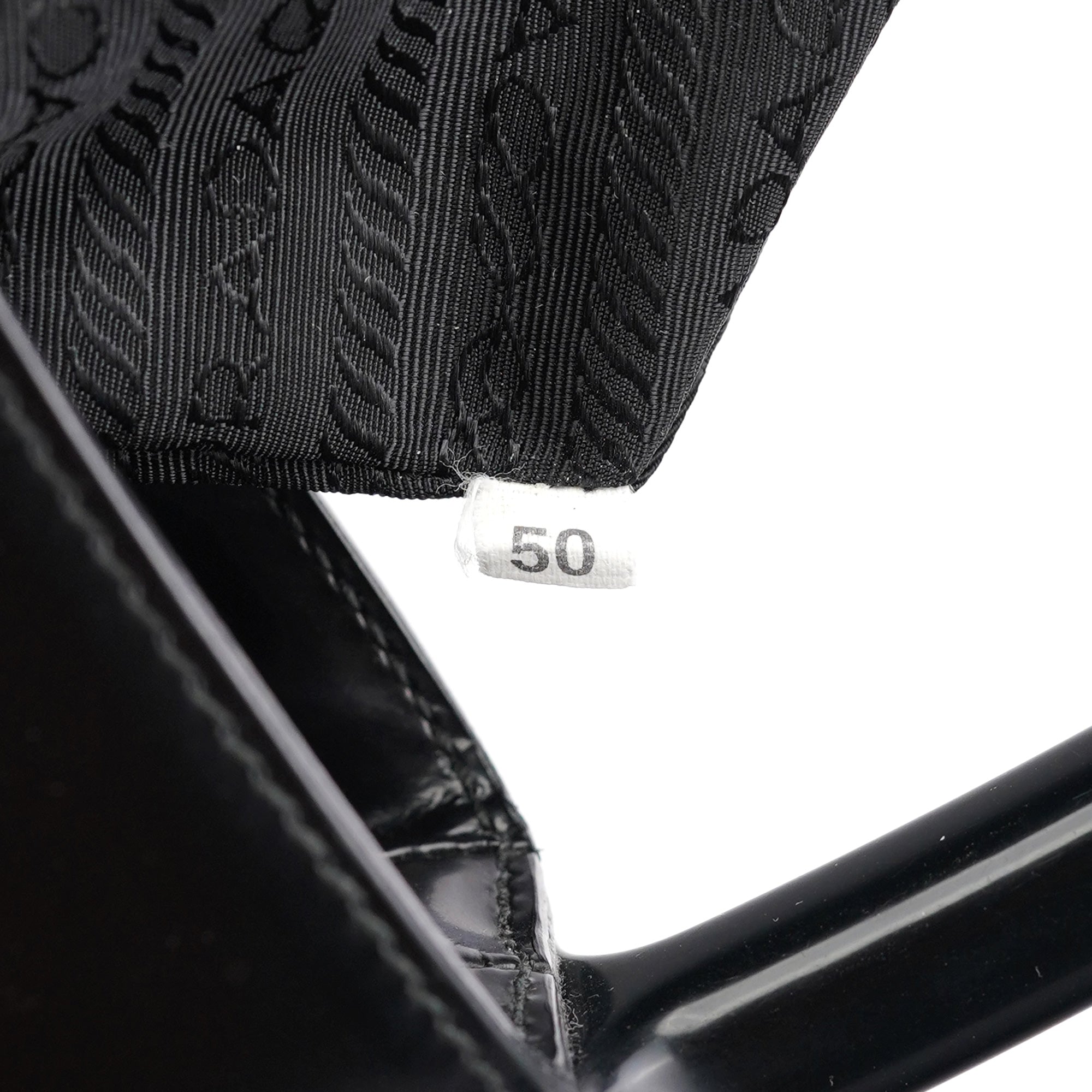 Prada 1998 Black Spazzolato Plastic Shoulder Bag