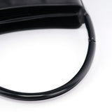 Prada 1998 Black Spazzolato Plastic Shoulder Bag