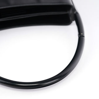 Prada 1998 Black Spazzolato Plastic Shoulder Bag
