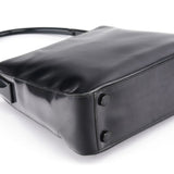 Prada 1998 Black Spazzolato Plastic Shoulder Bag