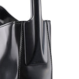 Prada 1998 Black Spazzolato Plastic Shoulder Bag