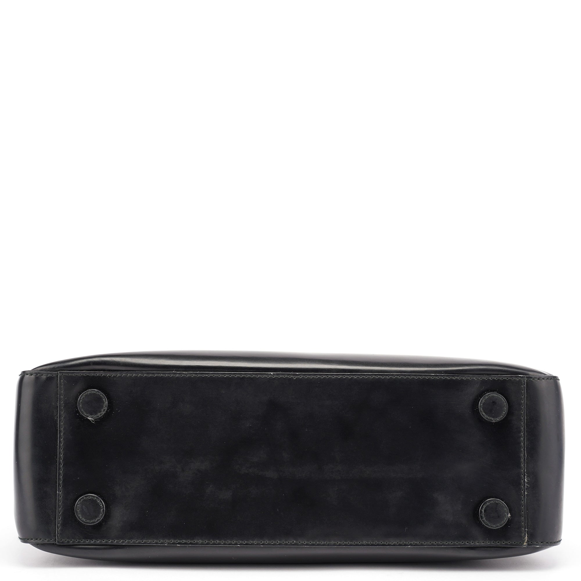 Prada 1998 Black Spazzolato Plastic Shoulder Bag