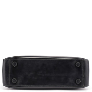 Prada 1998 Black Spazzolato Plastic Shoulder Bag