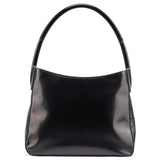 Prada 1998 Black Spazzolato Plastic Shoulder Bag