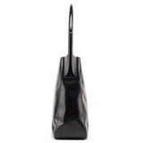 Prada 1998 Black Spazzolato Plastic Shoulder Bag
