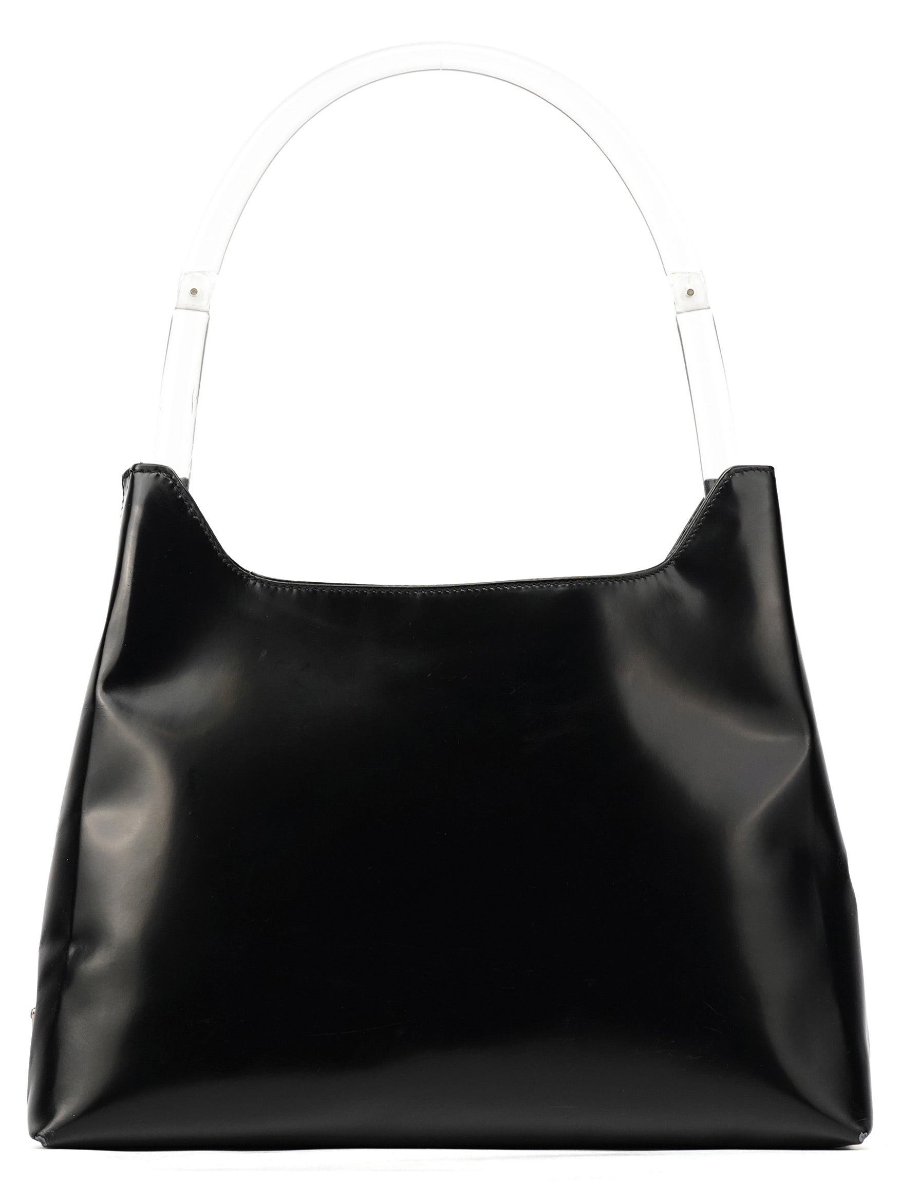 Prada 1998 Black Spazzolato Plastic Shoulder Bag – Rediscover Vintage