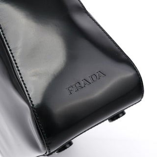 Prada 1998 Black Spazzolato Sport Hobo Shoulder Bag