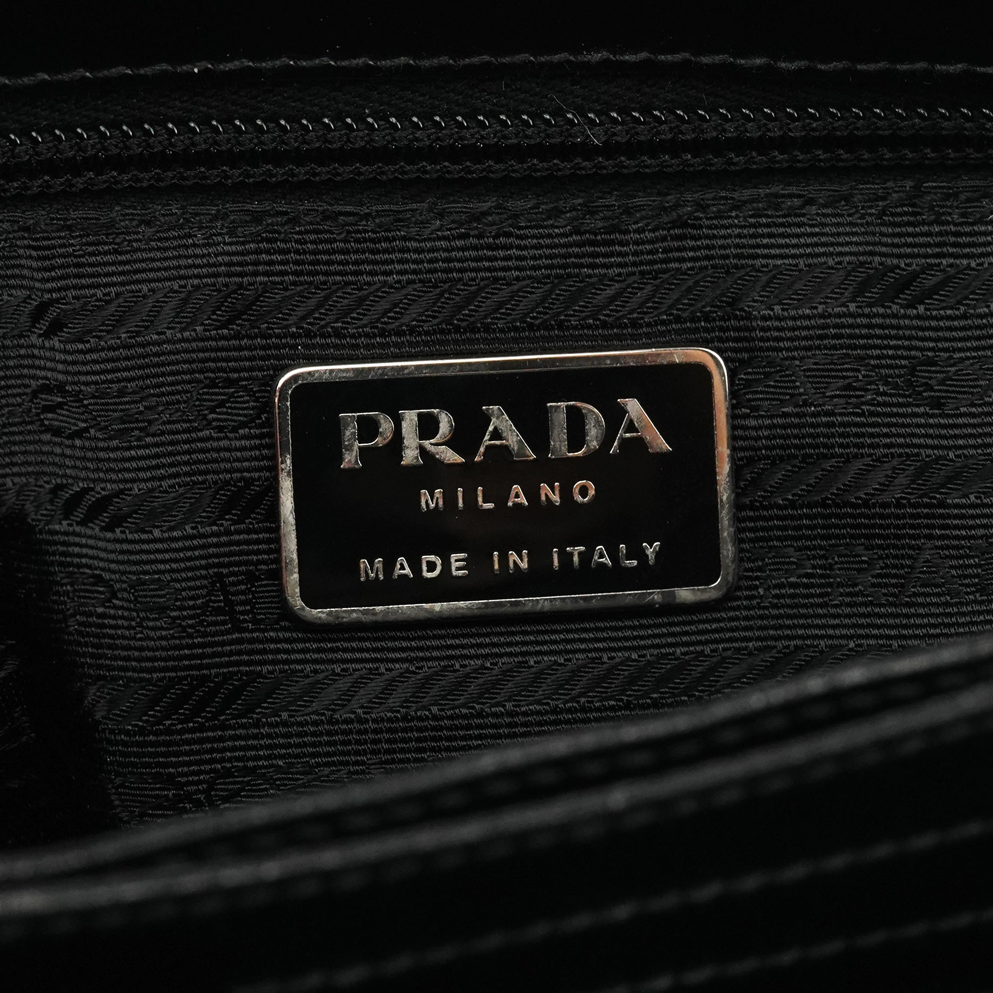 Prada 1998 Black Spazzolato Sport Shoulder Bag