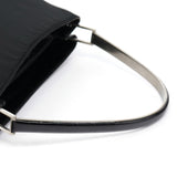 Prada 1998 Black Tessuto Cocco Metallo Shoulder Bag
